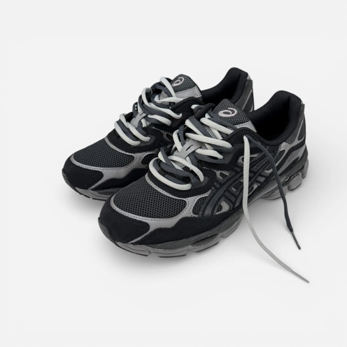 ASICS GEL-NYC Black Graphite CUSTOM Double Laces