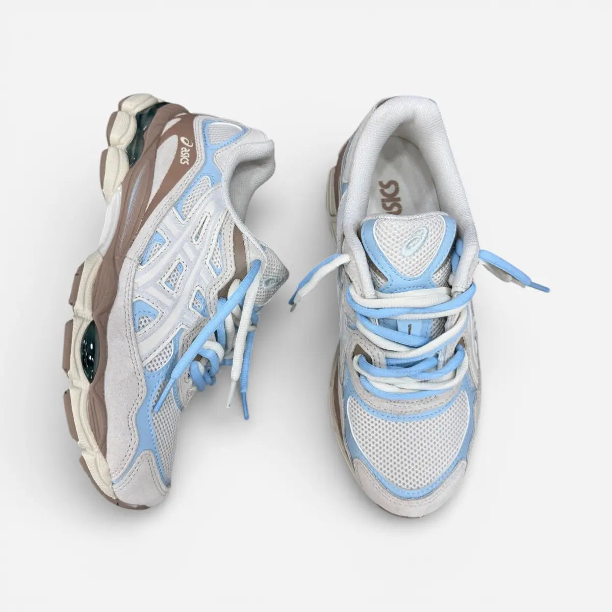 ASICS GEL-NYC Cream Airy Blue CUSTOM Double Laces