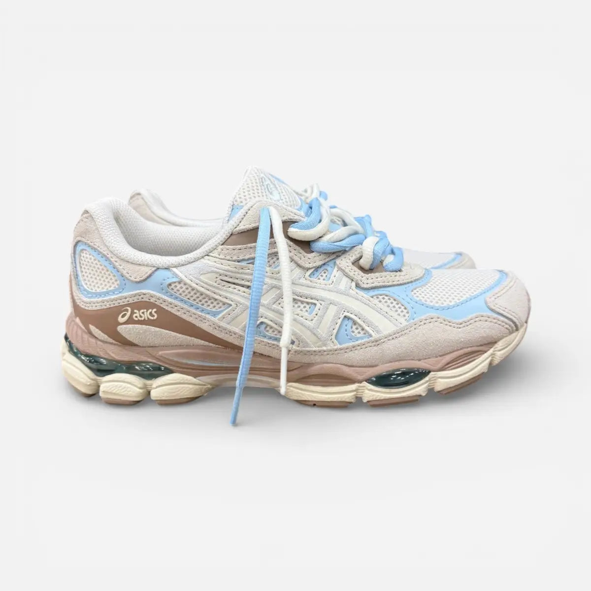 ASICS GEL-NYC Cream Airy Blue CUSTOM Double Laces