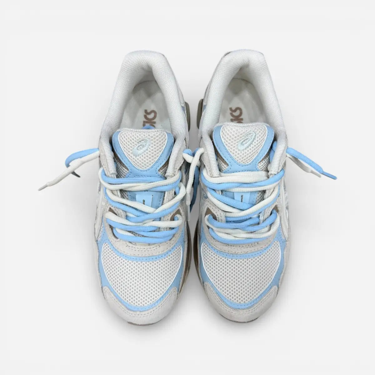 ASICS GEL-NYC Cream Airy Blue CUSTOM Double Laces