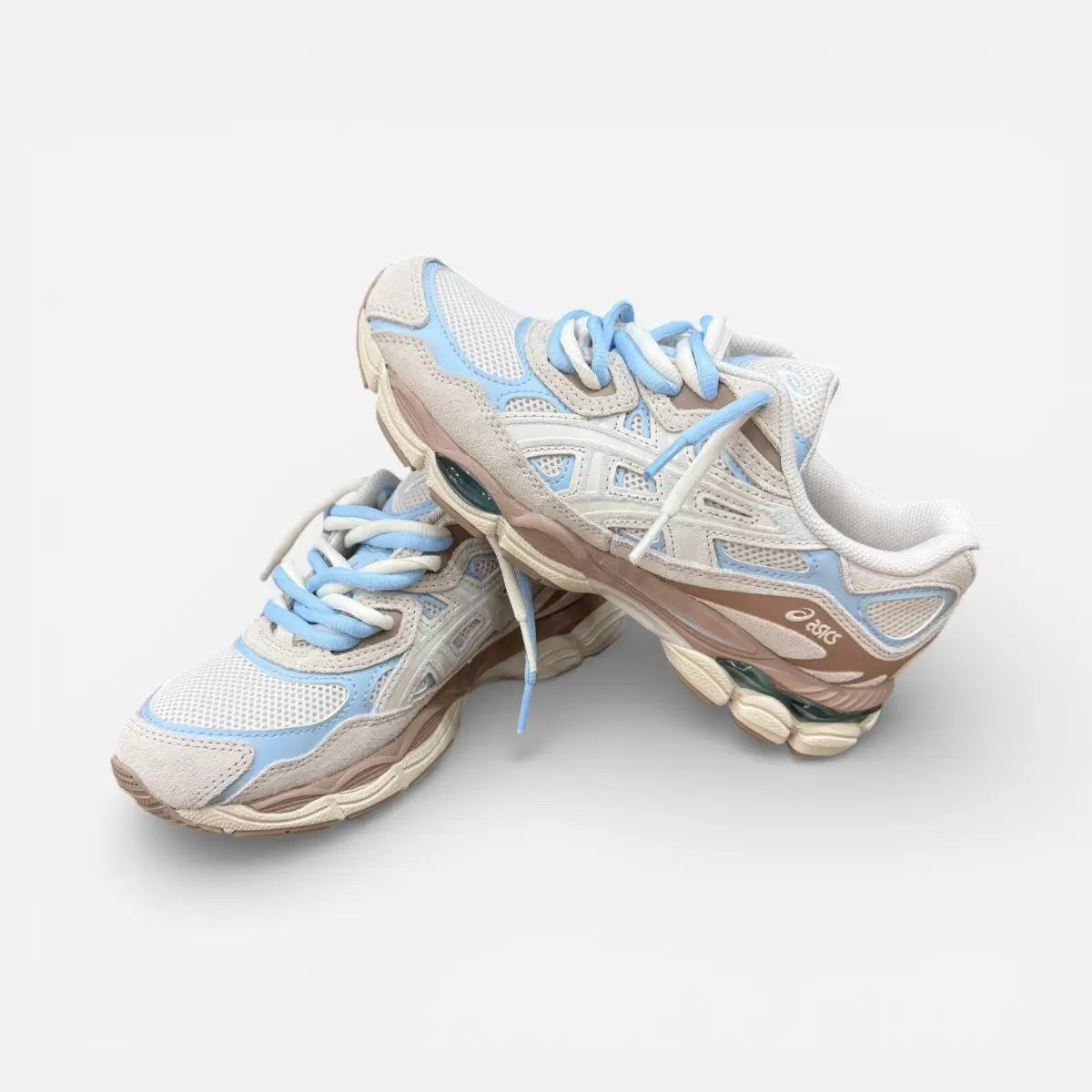 ASICS GEL-NYC Cream Airy Blue CUSTOM Double Laces