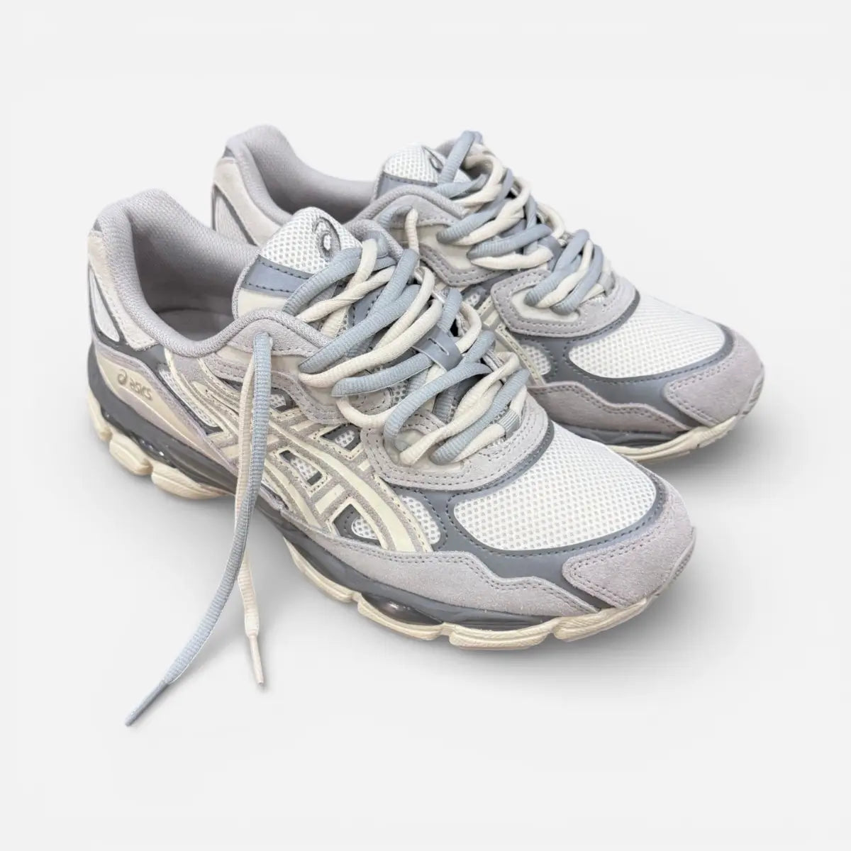 ASICS GEL-NYC Cream Oyster Grey CUSTOM Double Laces