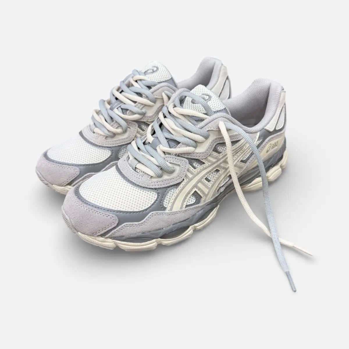 ASICS GEL-NYC Cream Oyster Grey CUSTOM Double Laces