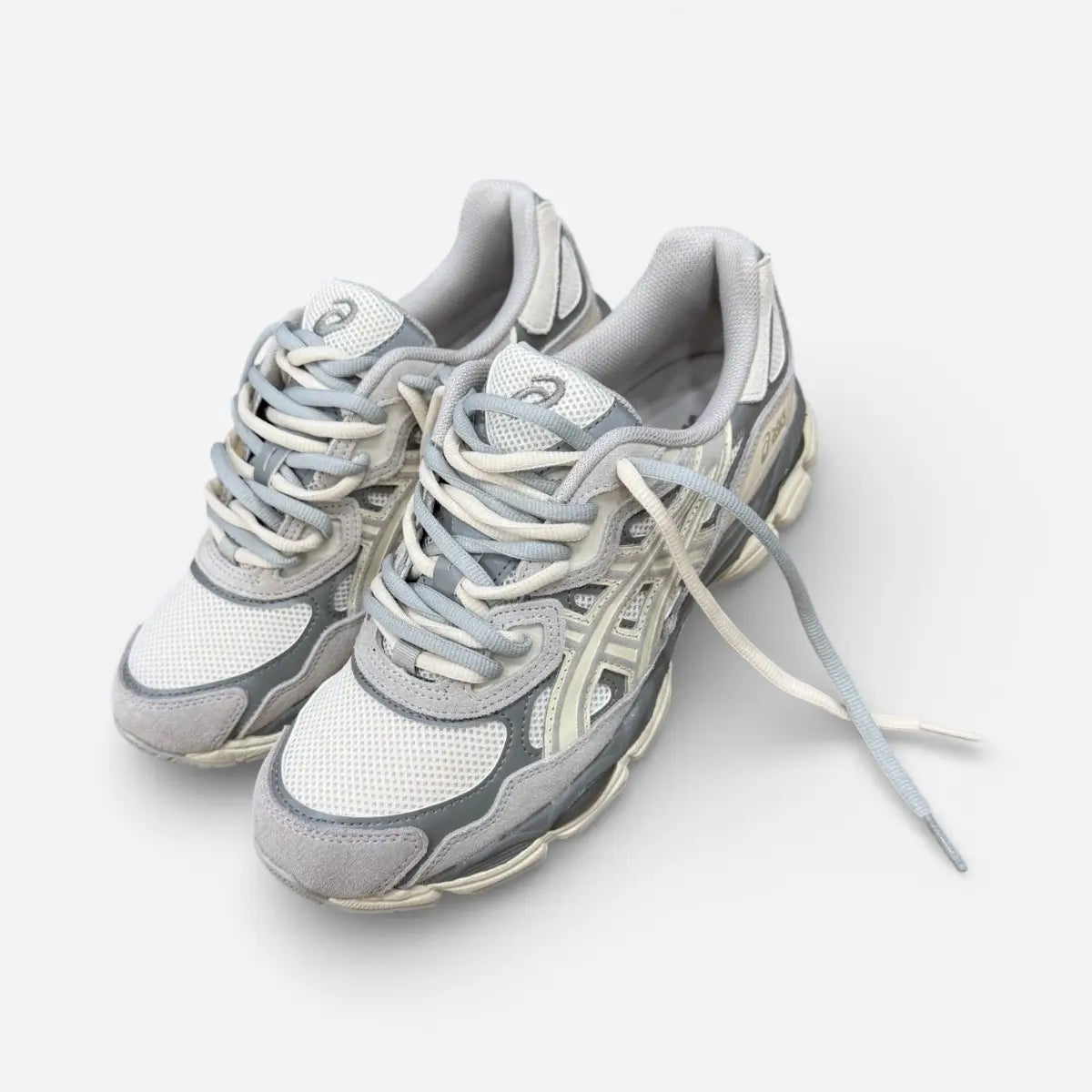 ASICS GEL-NYC Cream Oyster Grey CUSTOM Double Laces