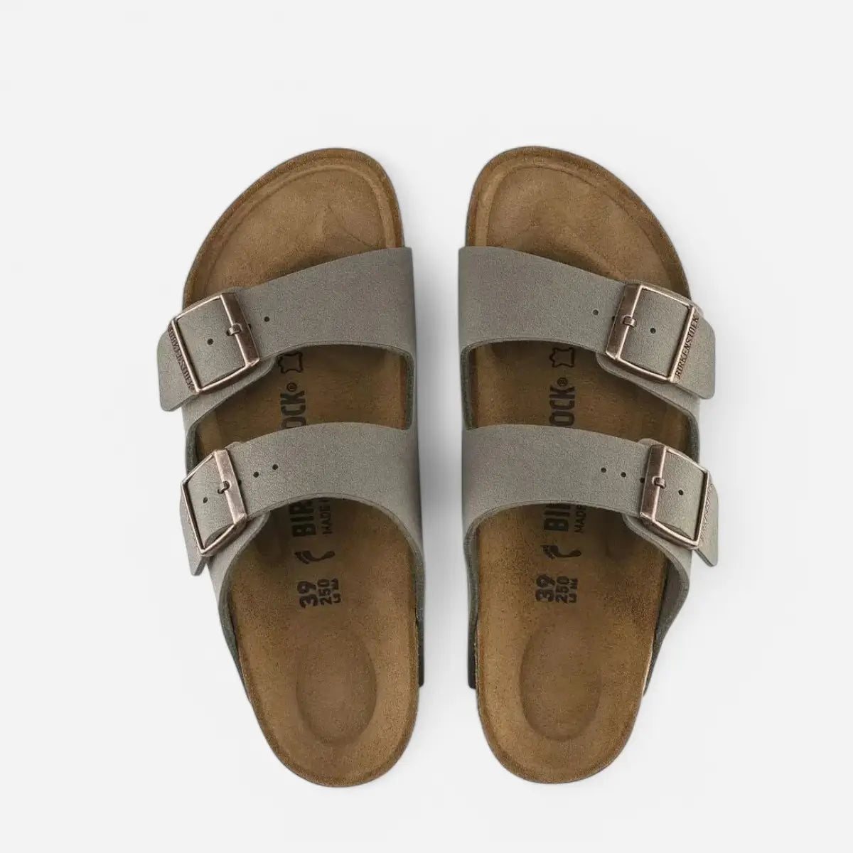 Birkenstock Arizona Birko-Flor - Nubuck - Stone