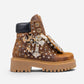 DSAS Stivale Boot Croci Piramide Nubuck Leopard