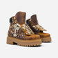 DSAS Stivale Boot Croci Piramide Nubuck Leopard