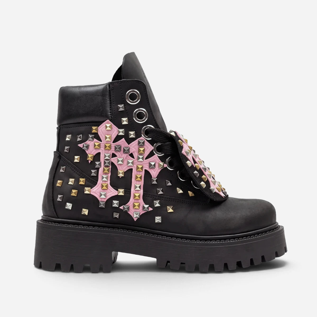 DSAS Stivale Boot Croci Rosa Piramide