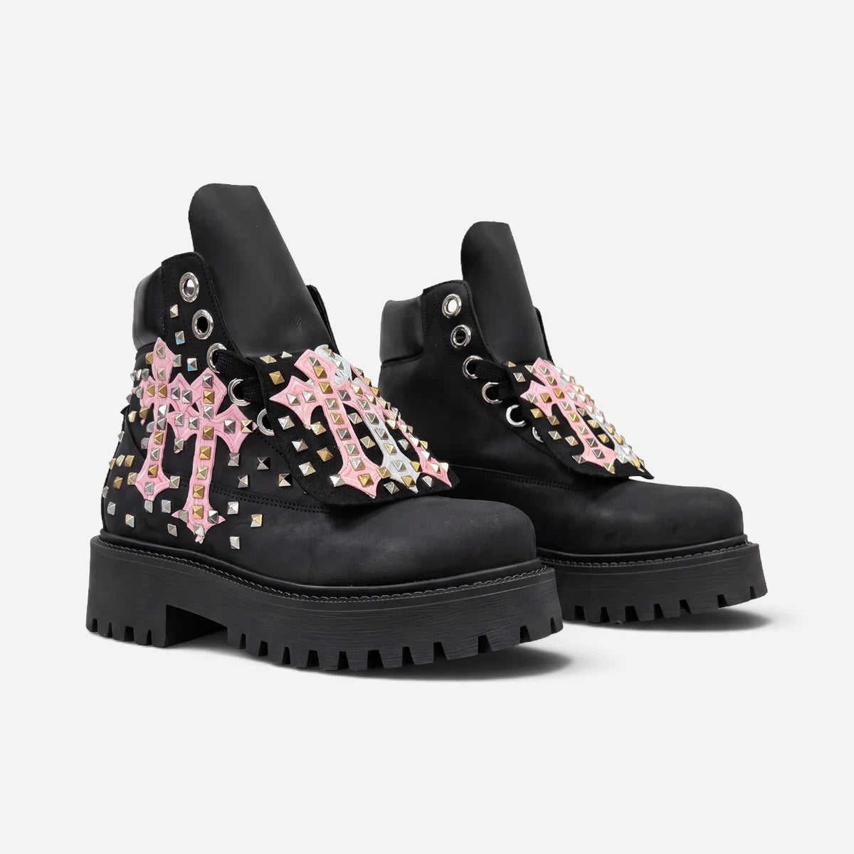 DSAS Stivale Boot Croci Rosa Piramide