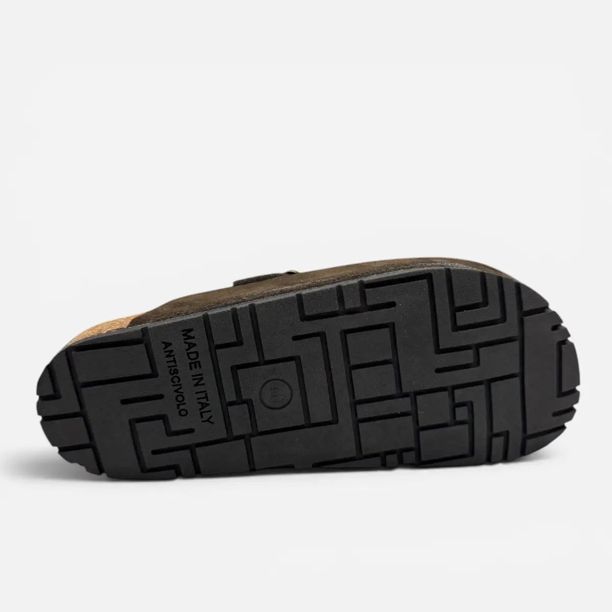 EASYWALK sandalo unisex Sabot Clog nabuk Marrone