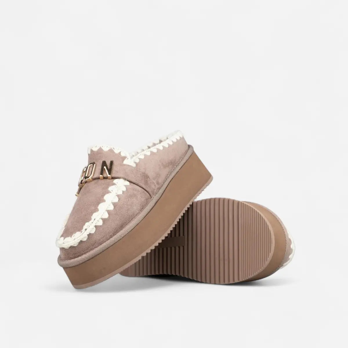 ICON Sabot Platform Pelliccia Tortora IC05264SD