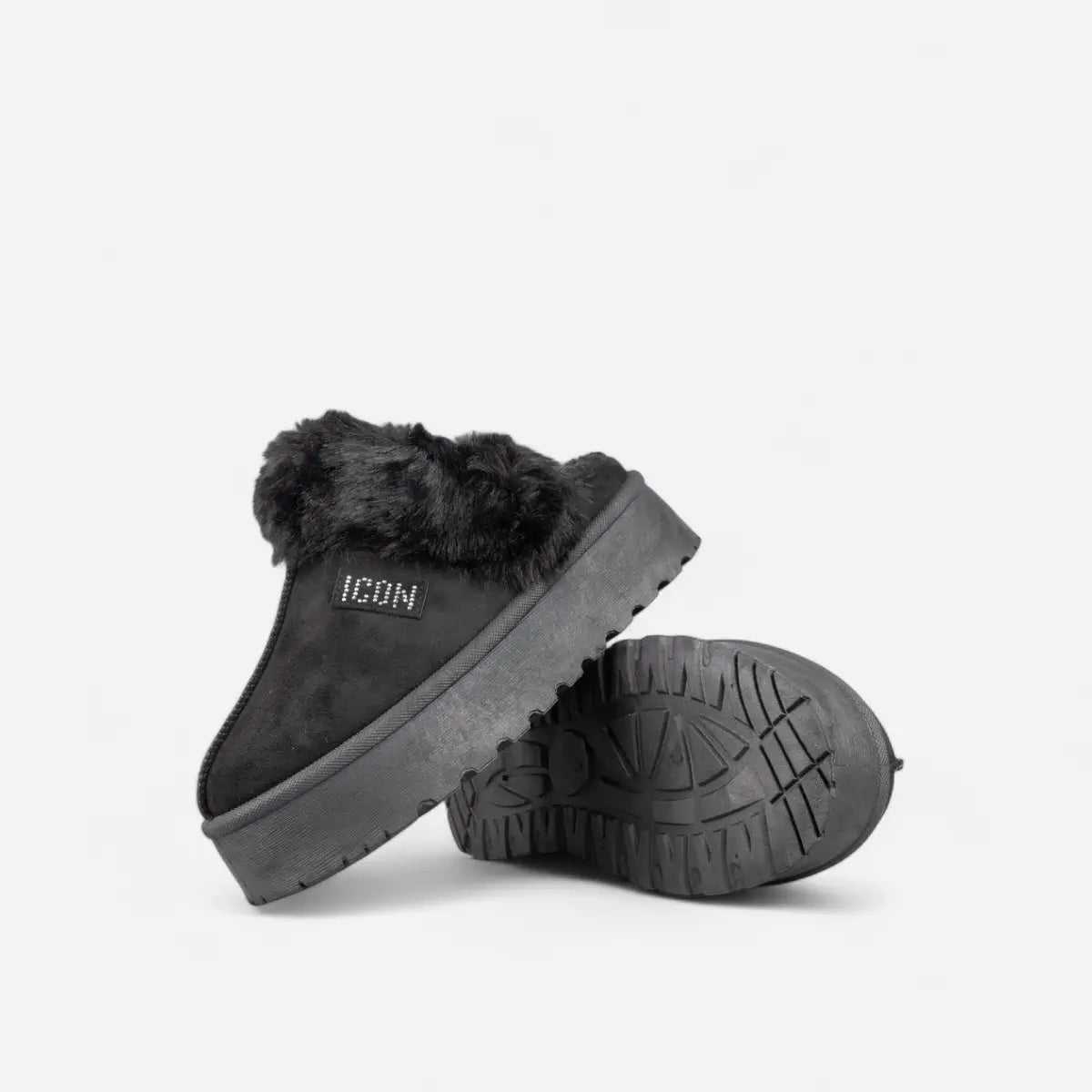 ICON Sabot pelliccia black IC04679SD