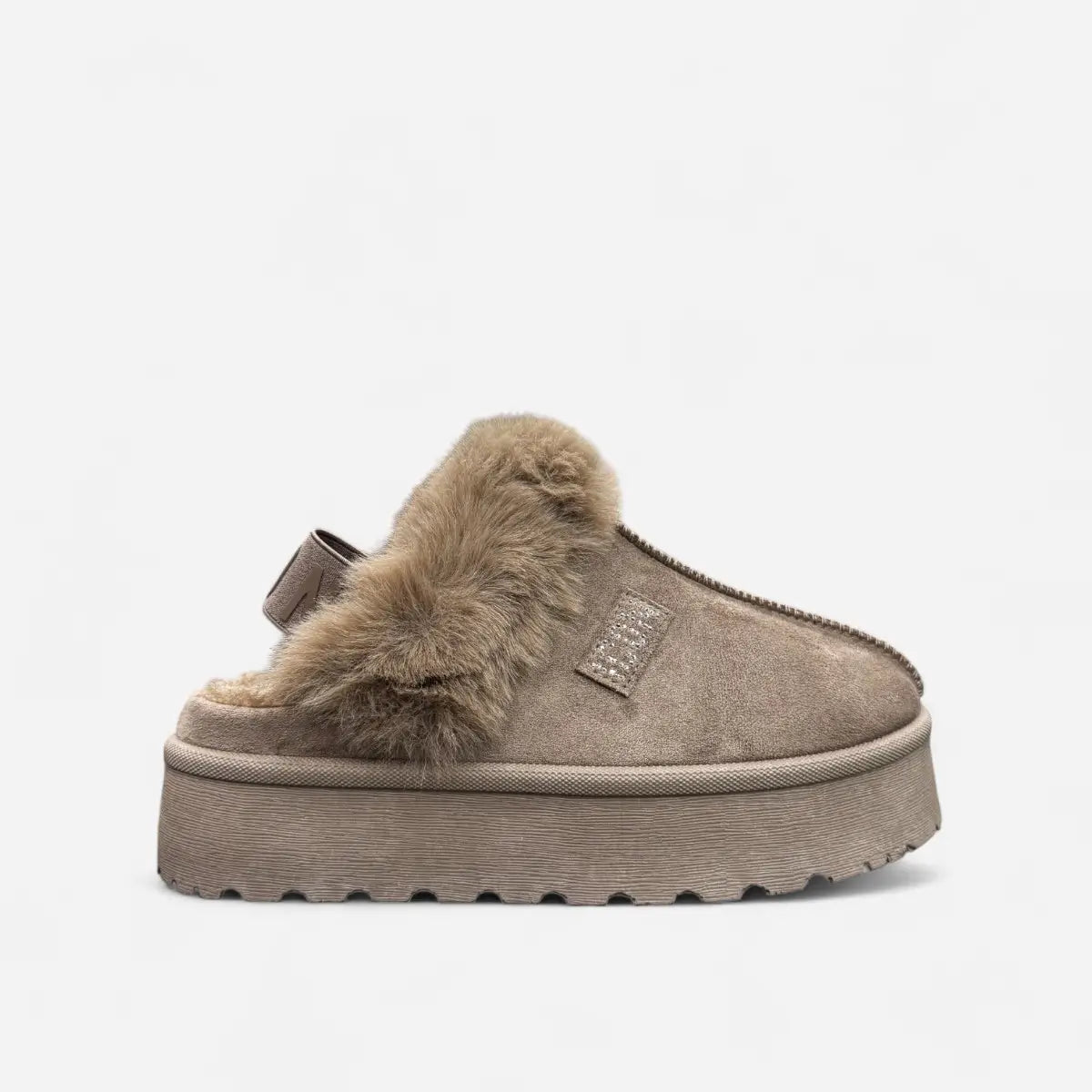 ICON Sabot pelliccia tortora IC04679SD