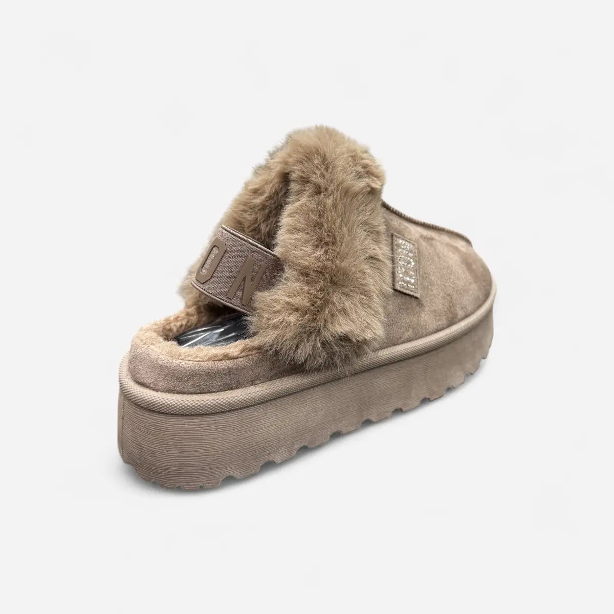 ICON Sabot pelliccia tortora IC04679SD