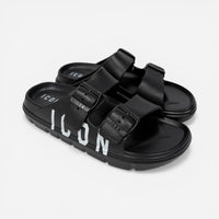 ICON ciabatte donna Logo Doppia Fibbia Black IC05775TD