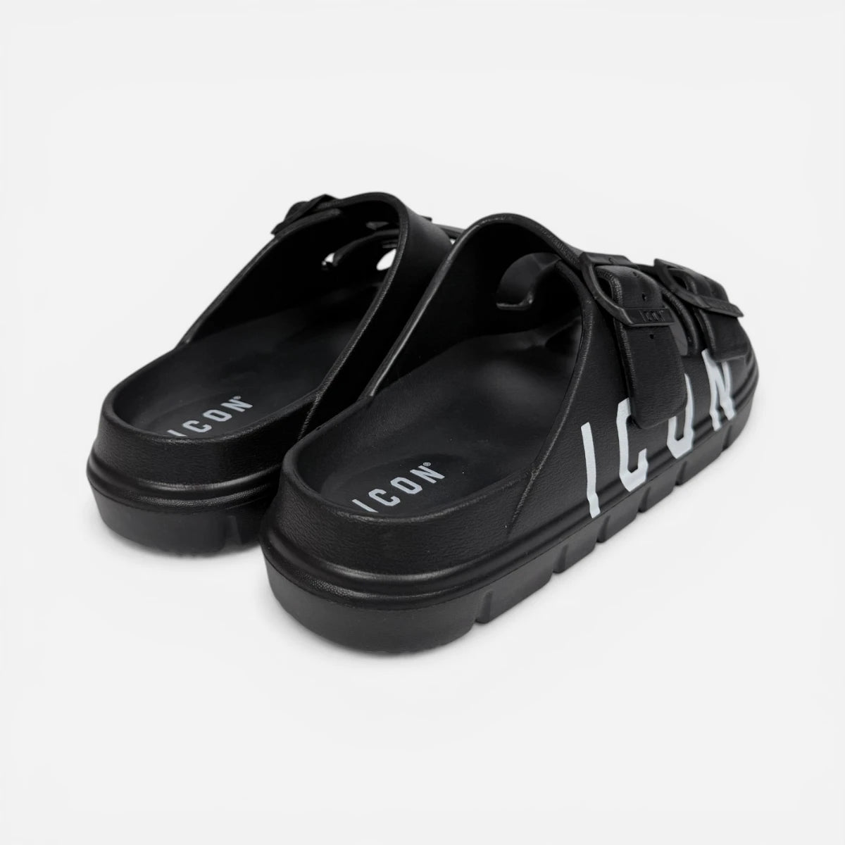 ICON ciabatte donna Logo Doppia Fibbia Black IC05775TD