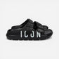 ICON ciabatte donna Logo Doppia Fibbia Black IC05775TD