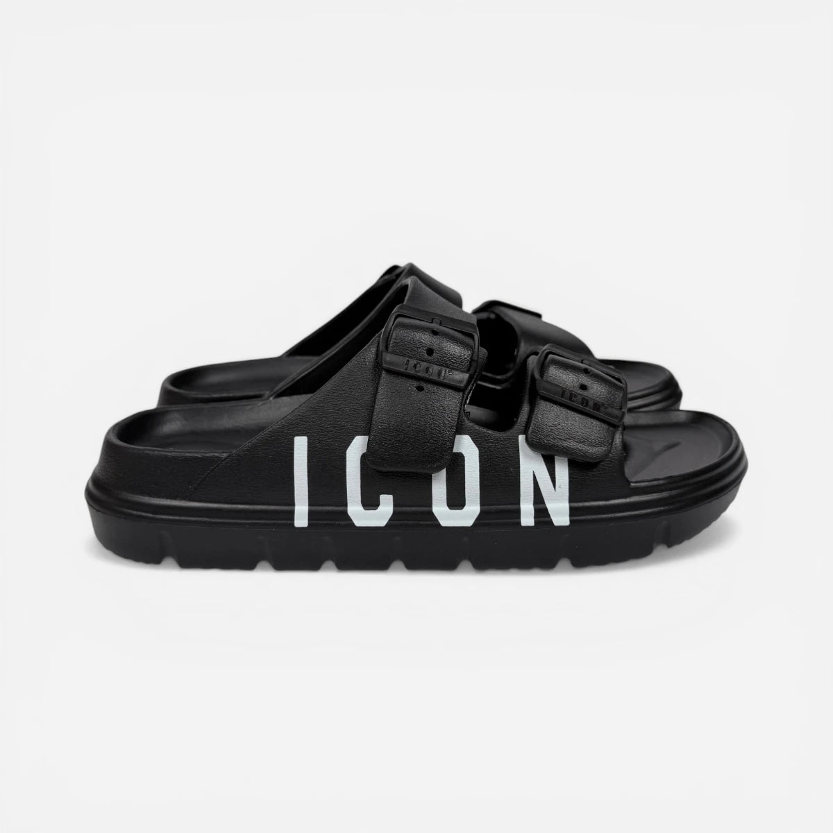 ICON ciabatte donna Logo Doppia Fibbia Black IC05775TD