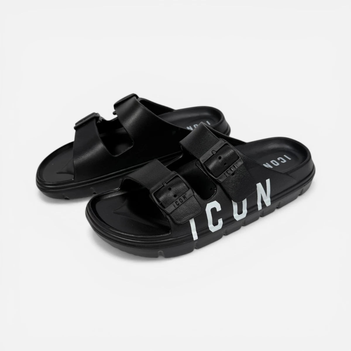 ICON ciabatte donna Logo Doppia Fibbia Black IC05775TD