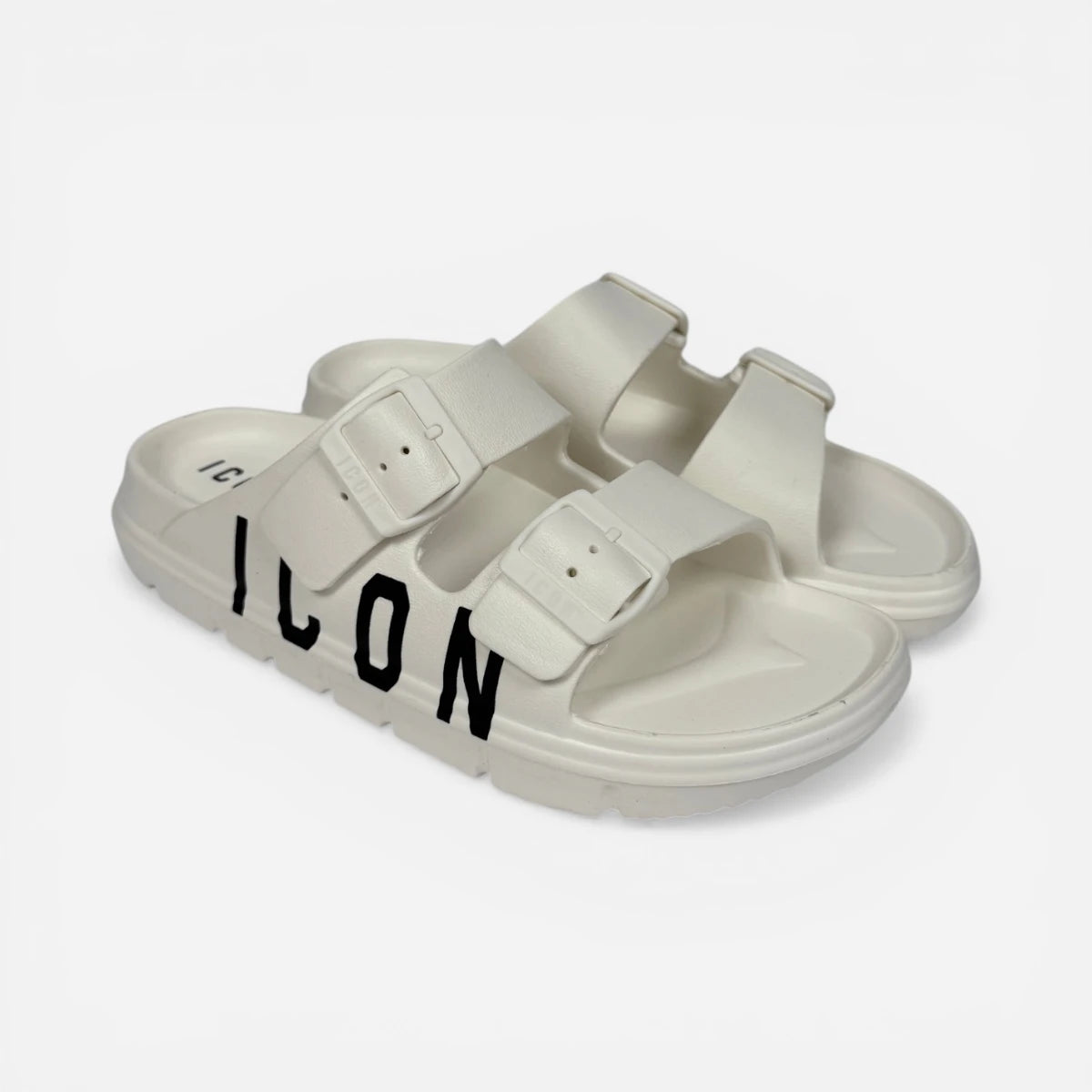 ICON ciabatte uomo Logo Doppia Fibbia White IC05658TU