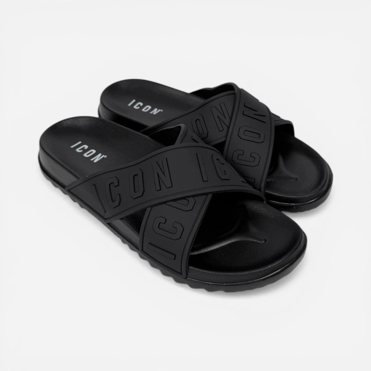 ICON ciabatte uomo Cross Logo Black IC05712TU