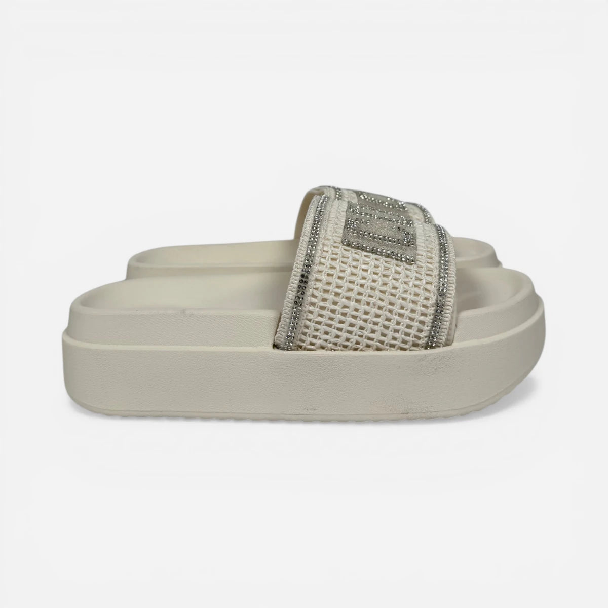 ICON ciabatte donna Platform Glitter Off White IC05777TD