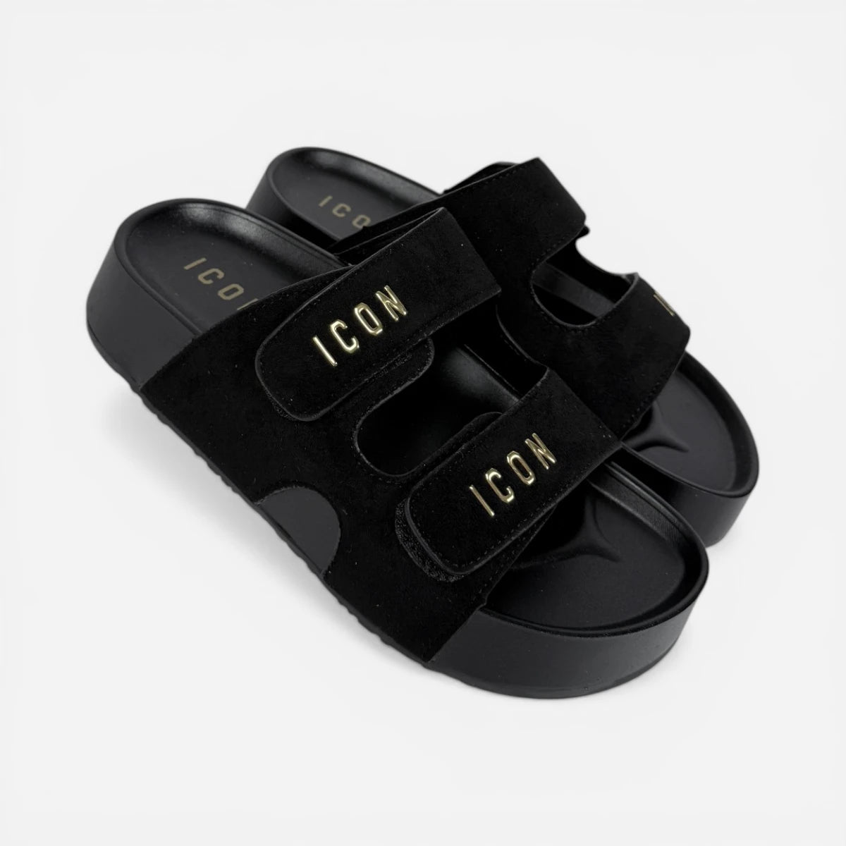 ICON ciabatte donna Platform Double Stretch Black IC05771SD