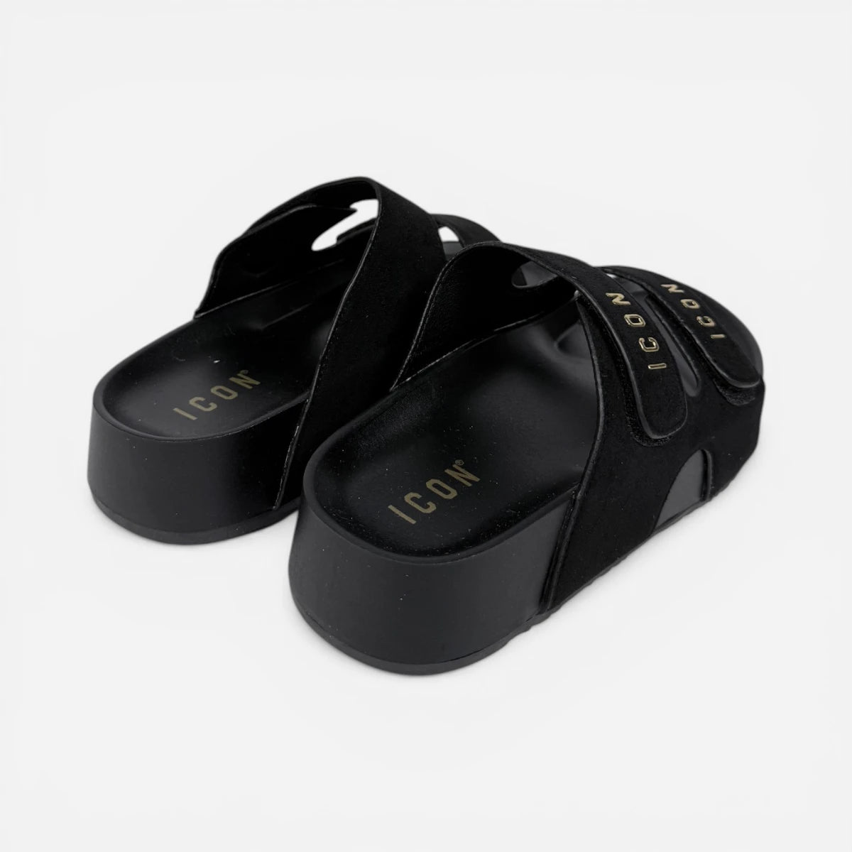 ICON ciabatte donna Platform Double Stretch Black IC05771SD