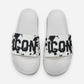 ICON ciabatte uomo Big Logo Camo Paint IC04765TU White & Black