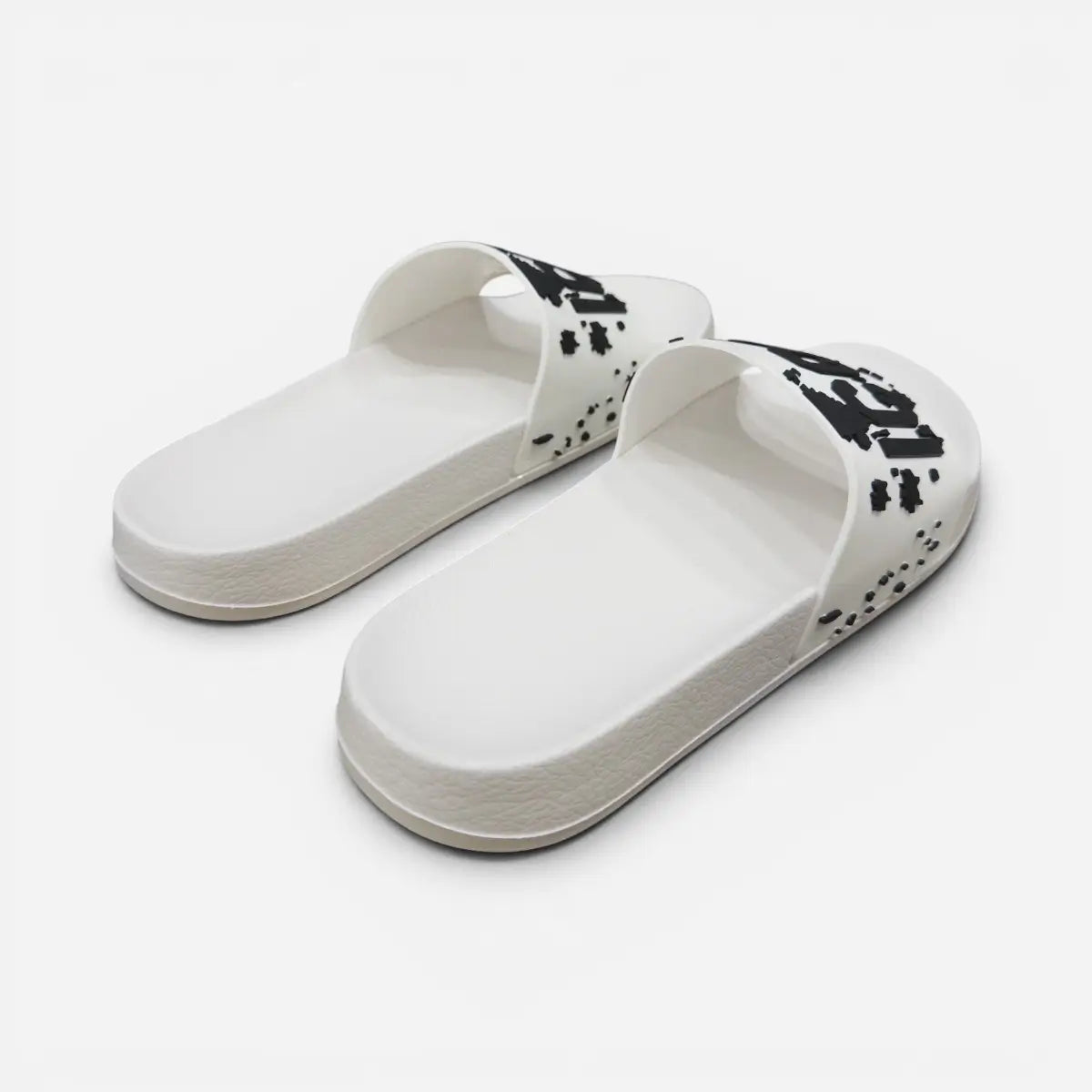 ICON ciabatte uomo Big Logo Camo Paint IC04765TU White & Black