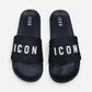 ICON ciabatte uomo Logo 3D Logo Black IC05773TU