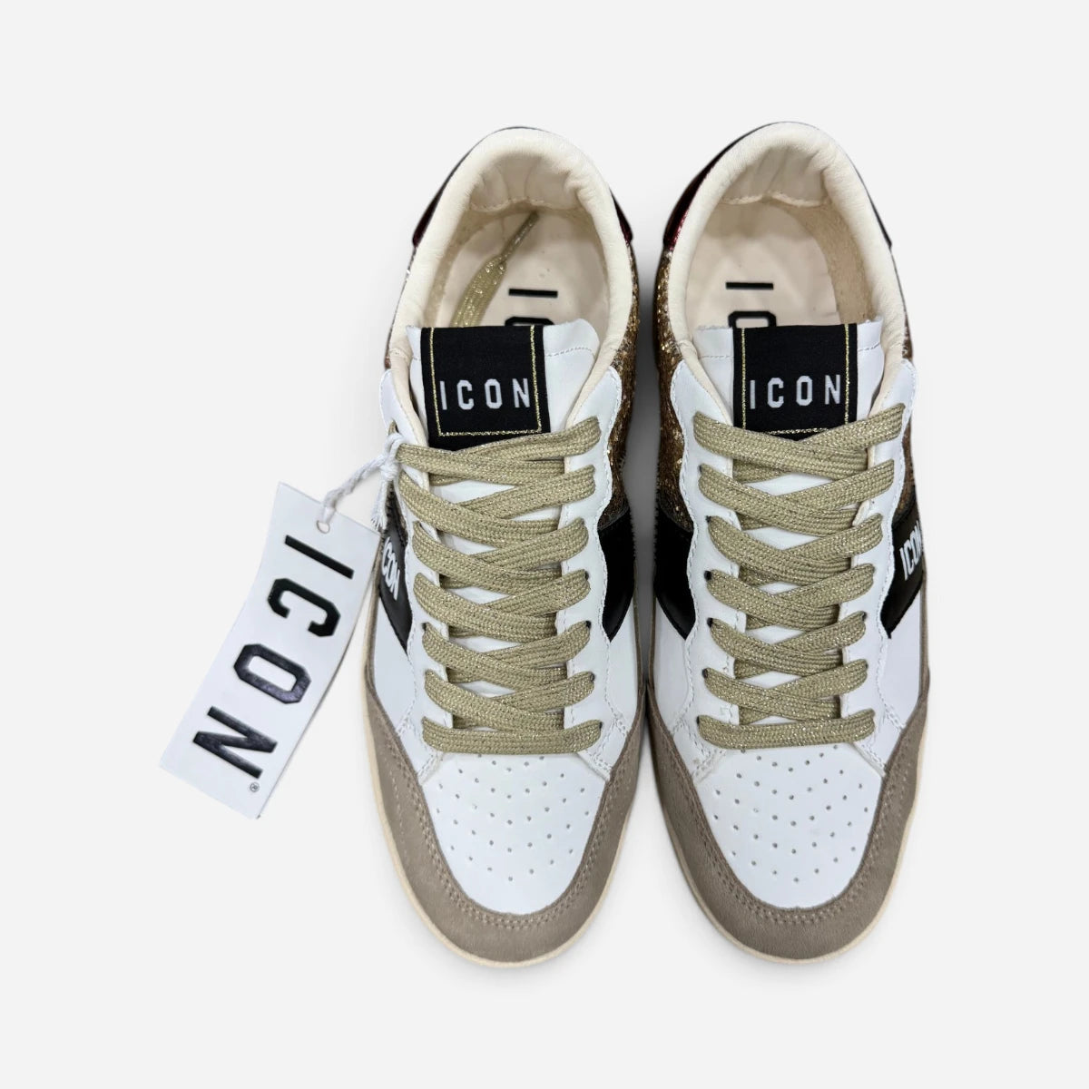 ICON sneakers low donna Glitter IC05854SD Platino