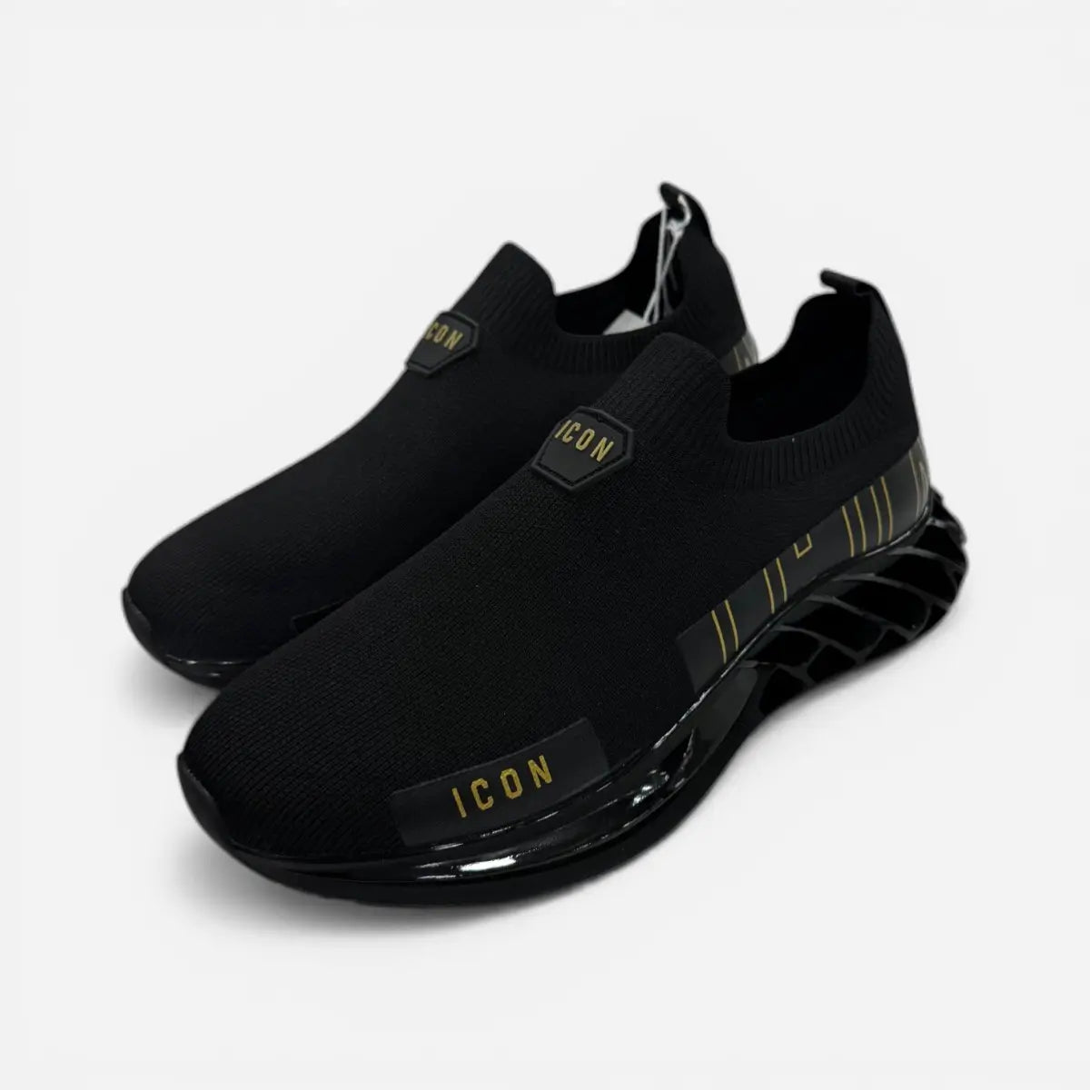 ICON sneakers Slip On Socks Futuristic Black/Gold IC05516SU