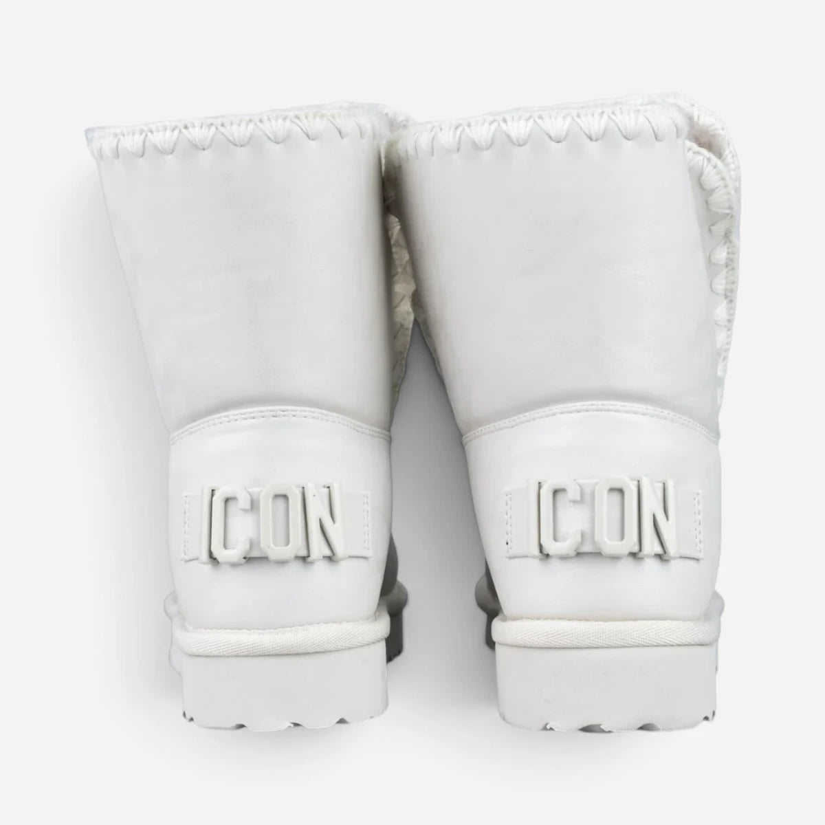 ICON Stivaletto Mid Pelliccia Ecopelle Bianco Animalier IC05267SD