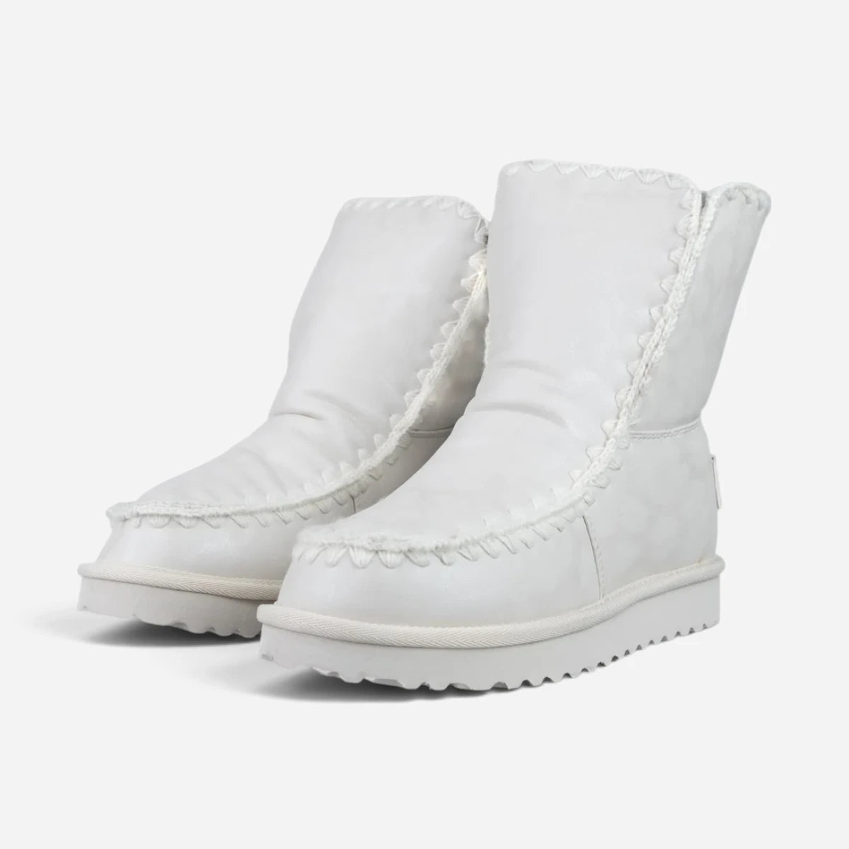ICON Stivaletto Mid Pelliccia Ecopelle Bianco Animalier IC05267SD