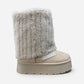 ICON Stivale Mid Pelliccia Risvolto Beige IC06521SD