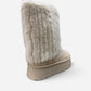 ICON Stivale Mid Pelliccia Risvolto Beige IC06521SD