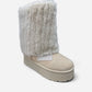 ICON Stivale Mid Pelliccia Risvolto Beige IC06521SD