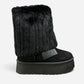 ICON Stivale Mid Pelliccia Risvolto Nero IC06521SD