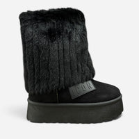 ICON Stivale Mid Pelliccia Risvolto Nero IC06521SD