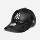 New Era Cappellino 9FORTY donna regolabile New York Yankees Pelle Black
