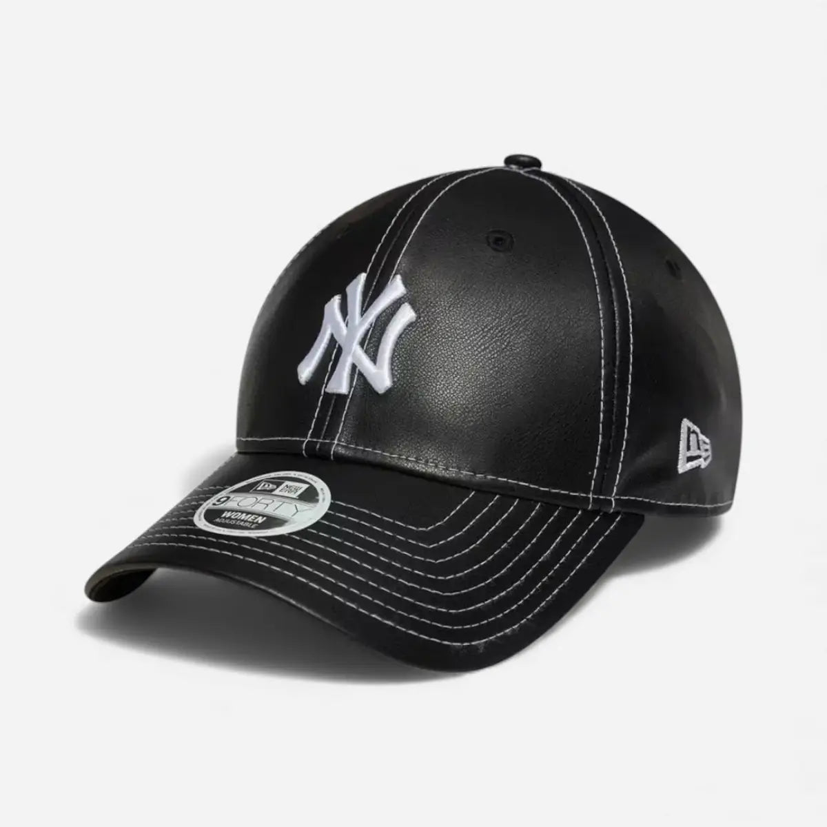 New Era Cappellino 9FORTY donna regolabile New York Yankees Pelle Black