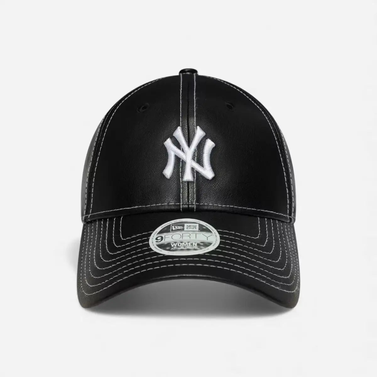 New Era Cappellino 9FORTY donna regolabile New York Yankees Pelle Black