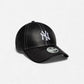 New Era Cappellino 9FORTY donna regolabile New York Yankees Pelle Black