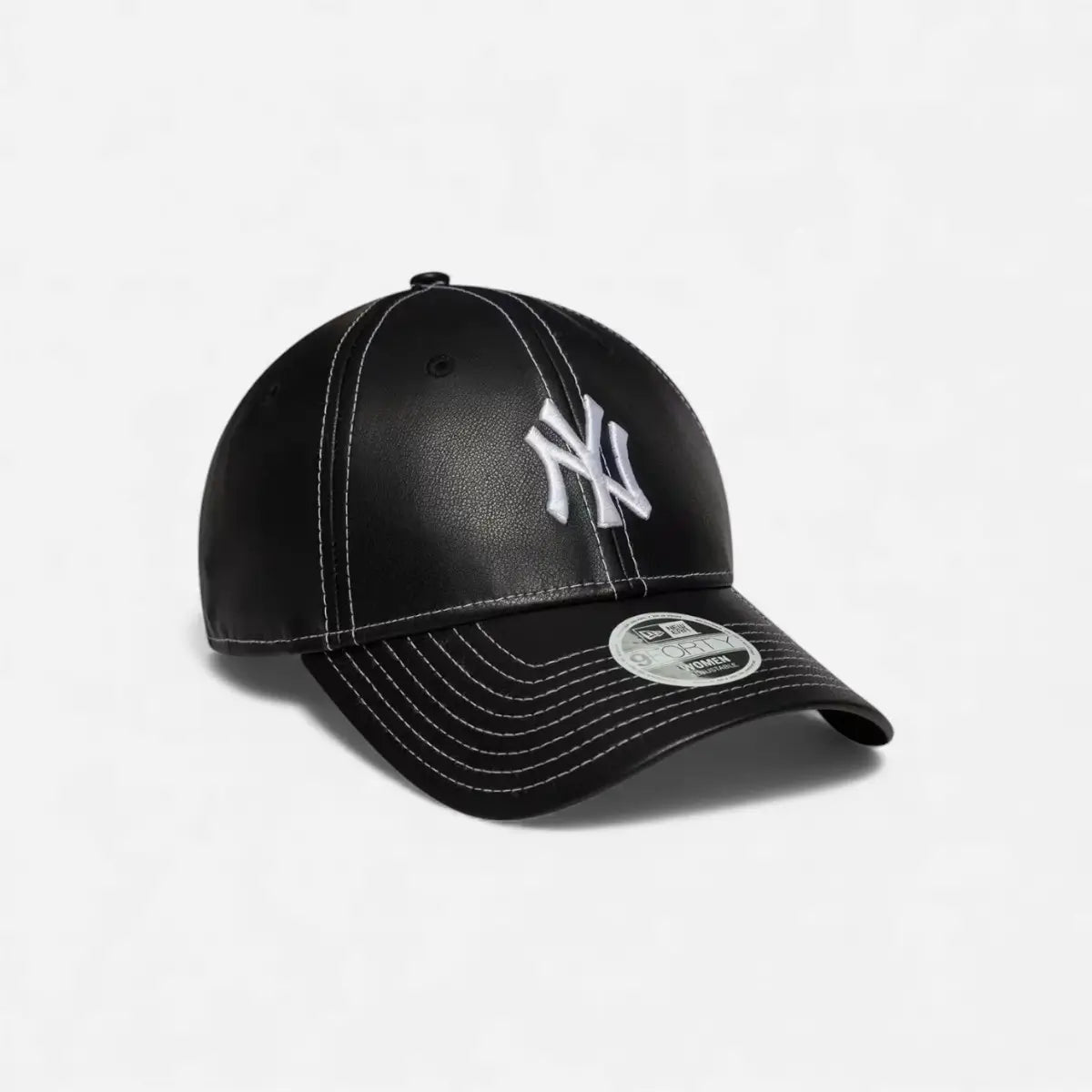New Era Cappellino 9FORTY donna regolabile New York Yankees Pelle Black