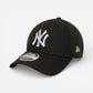 New Era Cappellino 9FORTY Regolabile M-Crown New York Yankees MLB black / white