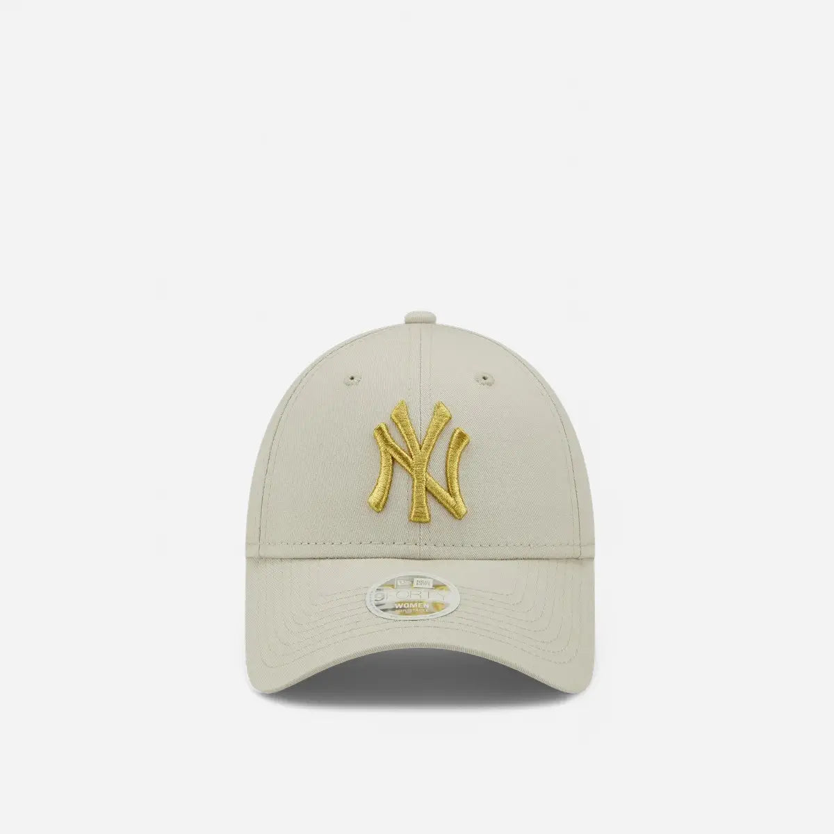 New Era Cappellino 9FORTY Regolabile New York Yankees Metallic Logo Panna