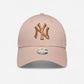 New Era Cappellino Donna 9FORTY Rgolabile New York Yankees Metallic Logo Rose