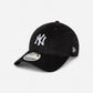 New Era Cappellino 9FORTY Regolabile M-Crown New York Yankees MLB Cord Black