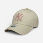 New Era Cappellino donna 9FORTY Regolabile New York Yankees Beige Pink